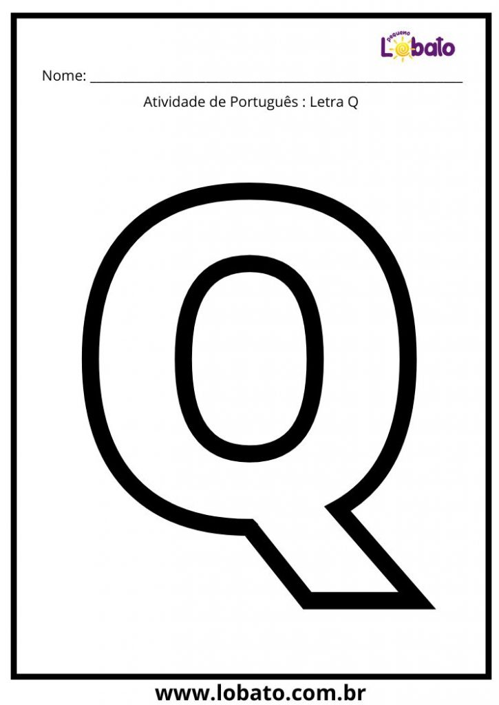 Atividades A Letra Q Mai Sculo Prontas Para Imprimir