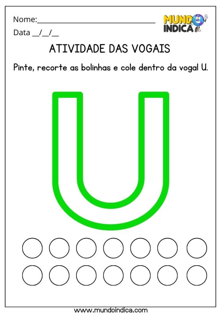 15 Atividades Vogal U Para Imprimir