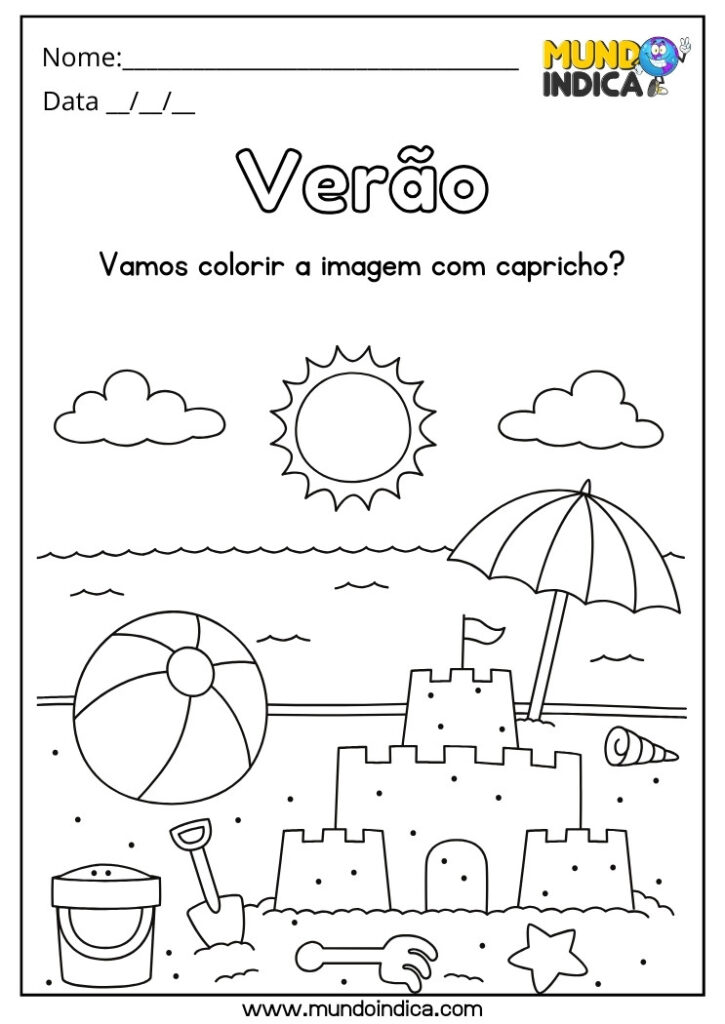 15 Atividades de Verão para Educação Infantil para Imprimir