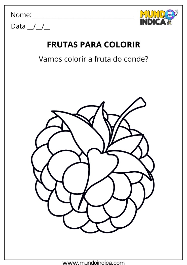 Desenho da Fruta do Conde para Colorir