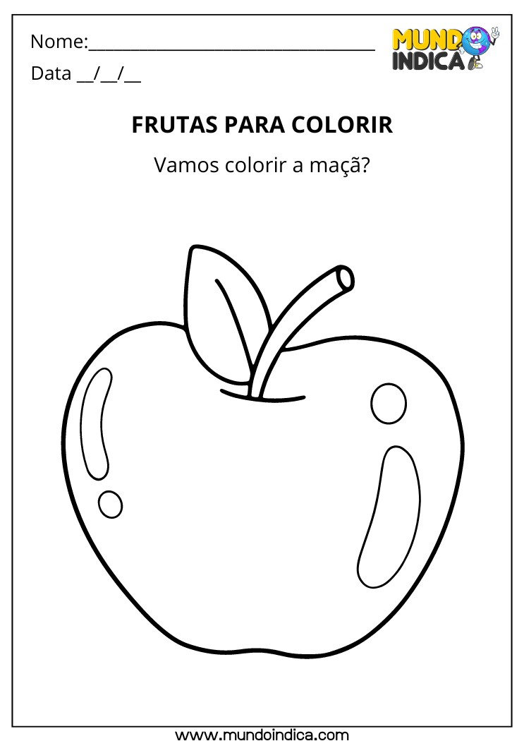 Desenho da Maçã para Colorir