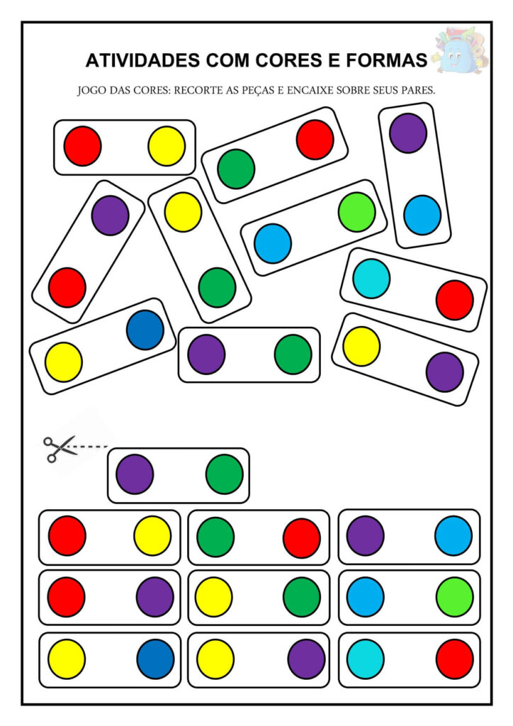 Atividades de cores e formas geométricas na educação infantil