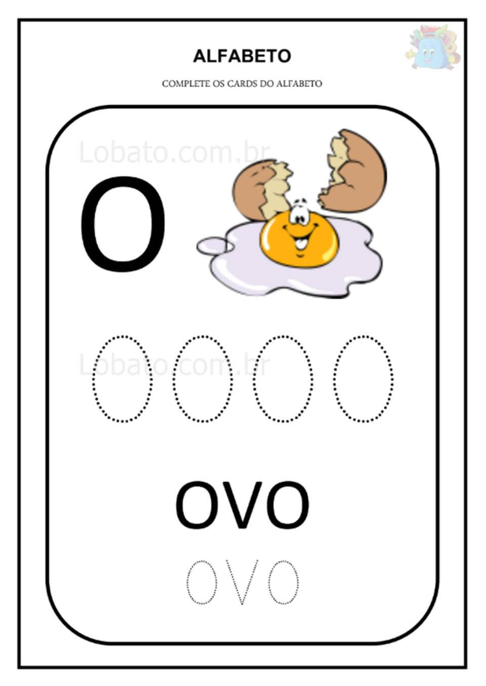 Atividade de português na educação infantil com a letra O para imprimir