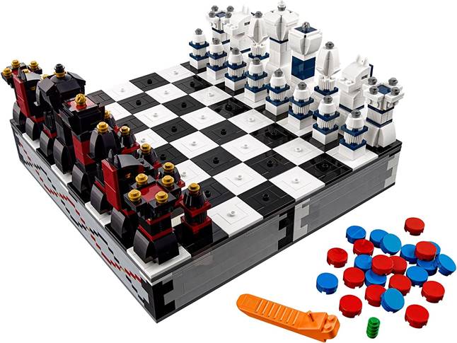 Brinquedo de Montar LEGO, Xadrez e Dama 1450 Peças