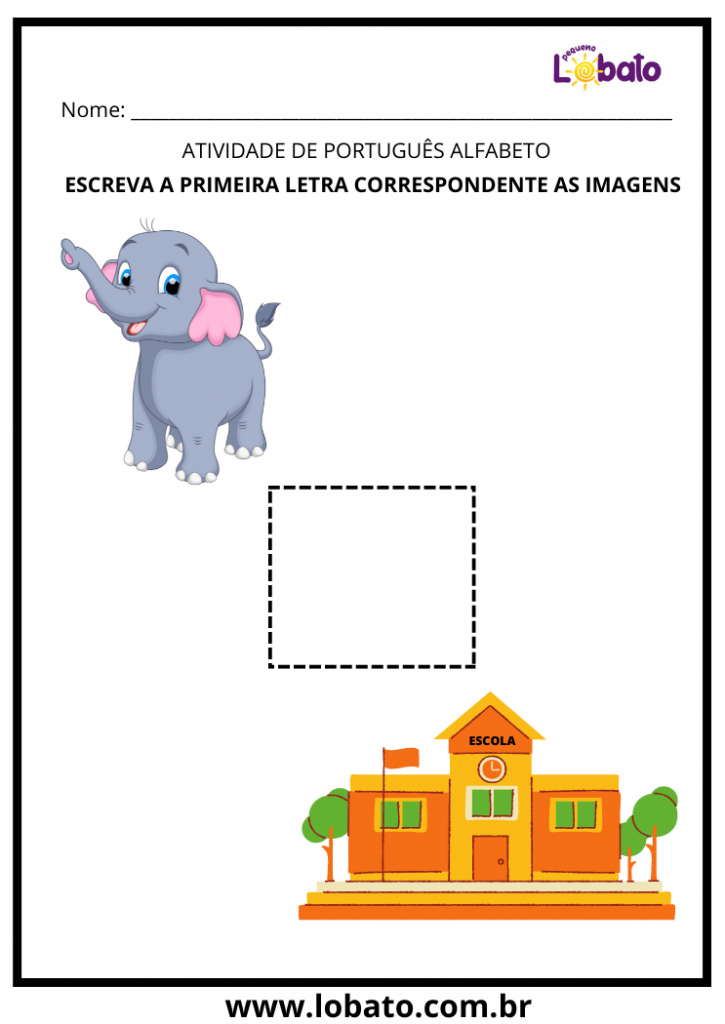 atividade de português para autista alfabeto letra E para imprimir