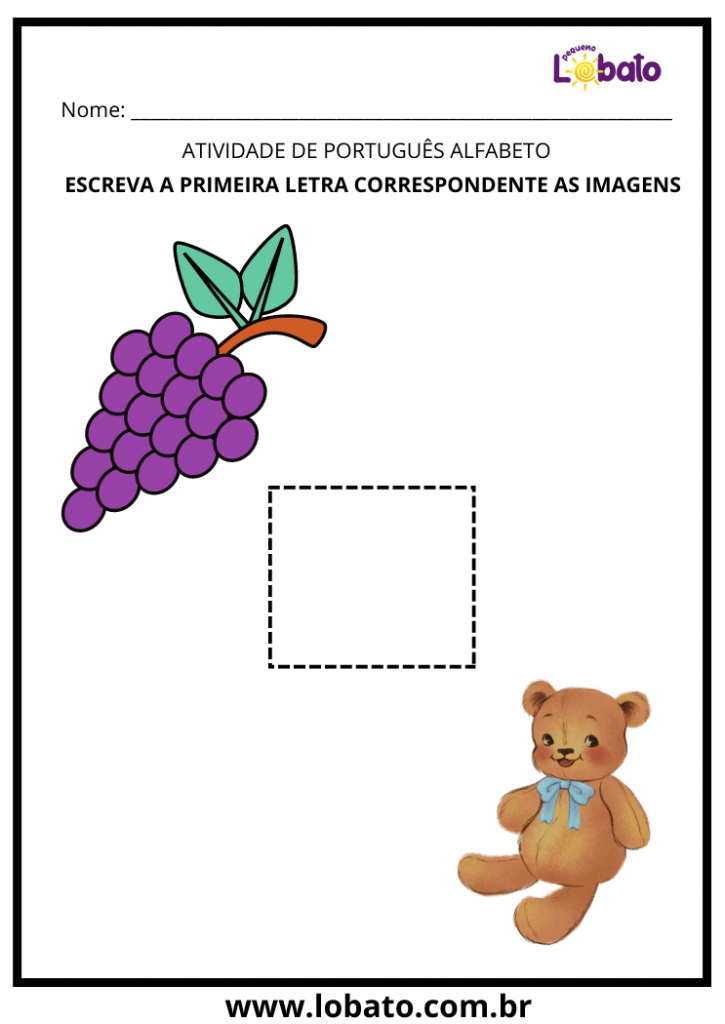 atividade de português para autista alfabeto letra U para imprimir