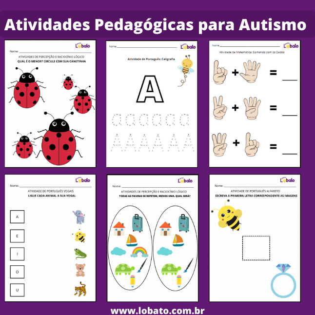 atividades pedagógicas para autismo para imprimir