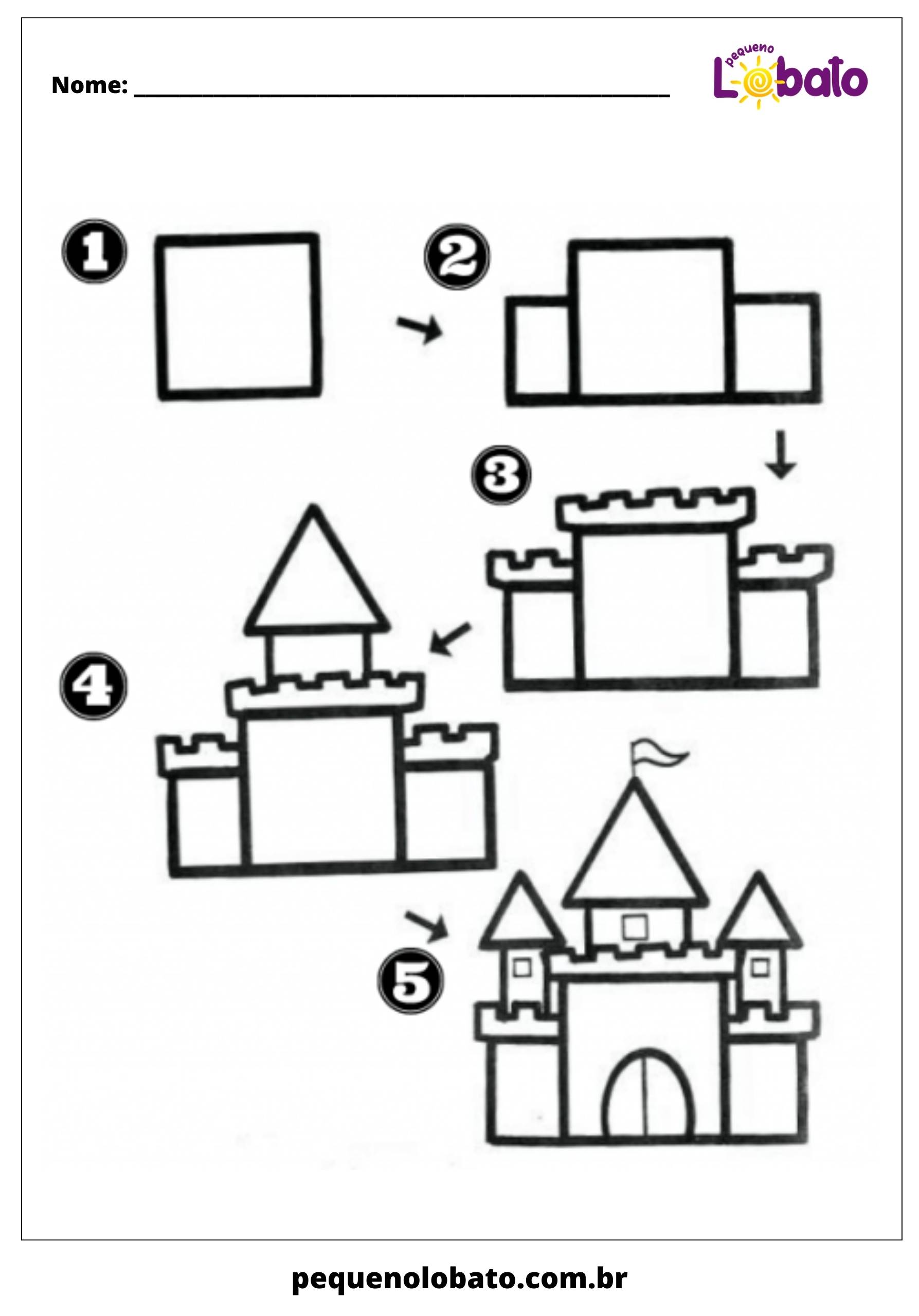 Atividade de castelo para desenhar