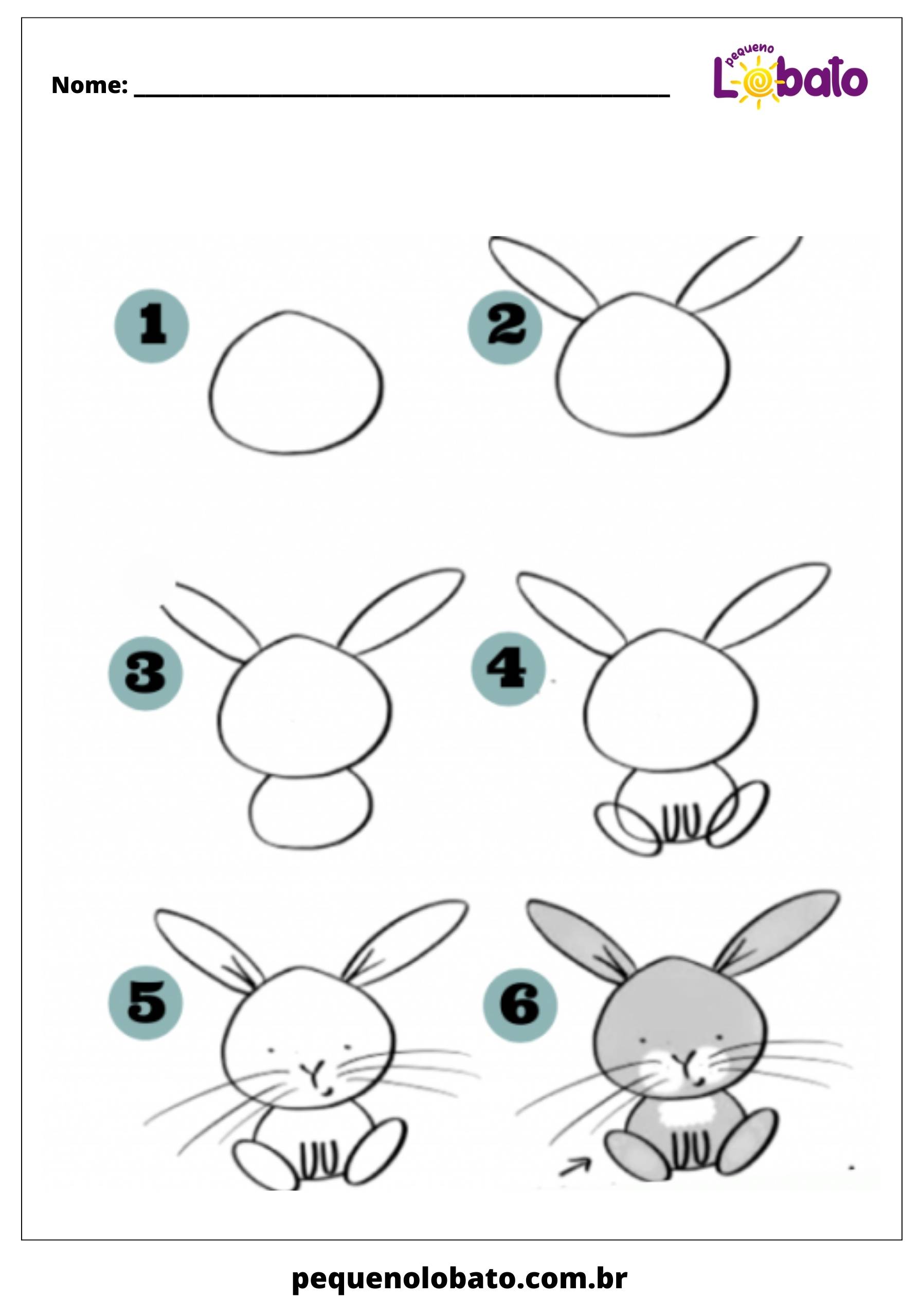 Atividade de coelho para desenhar