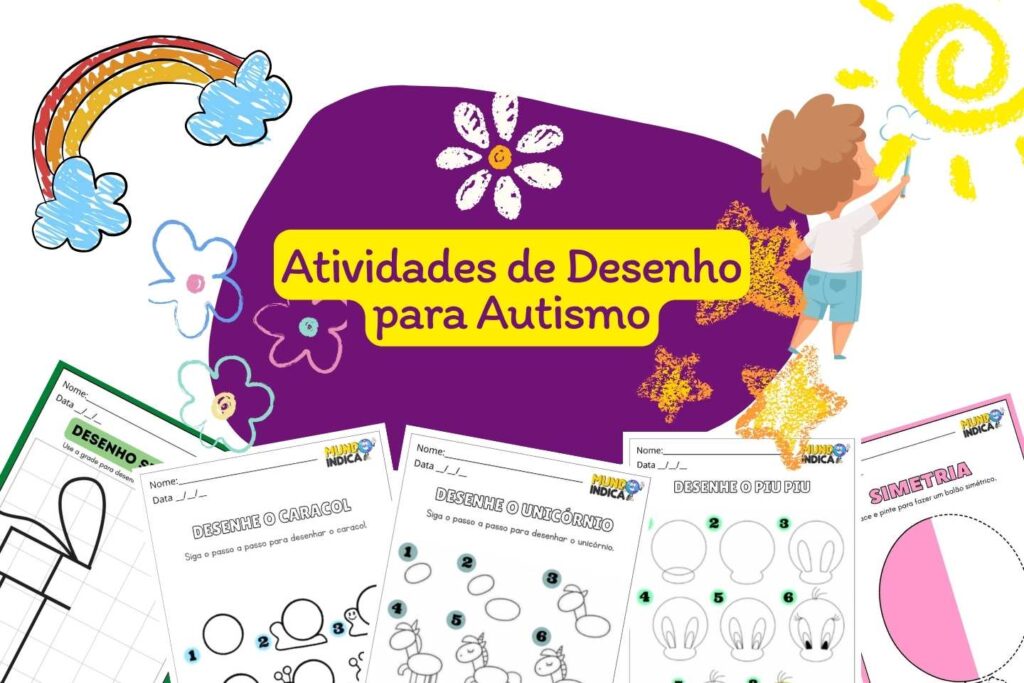 20 Atividades de Desenho para Autismo para Imprimir