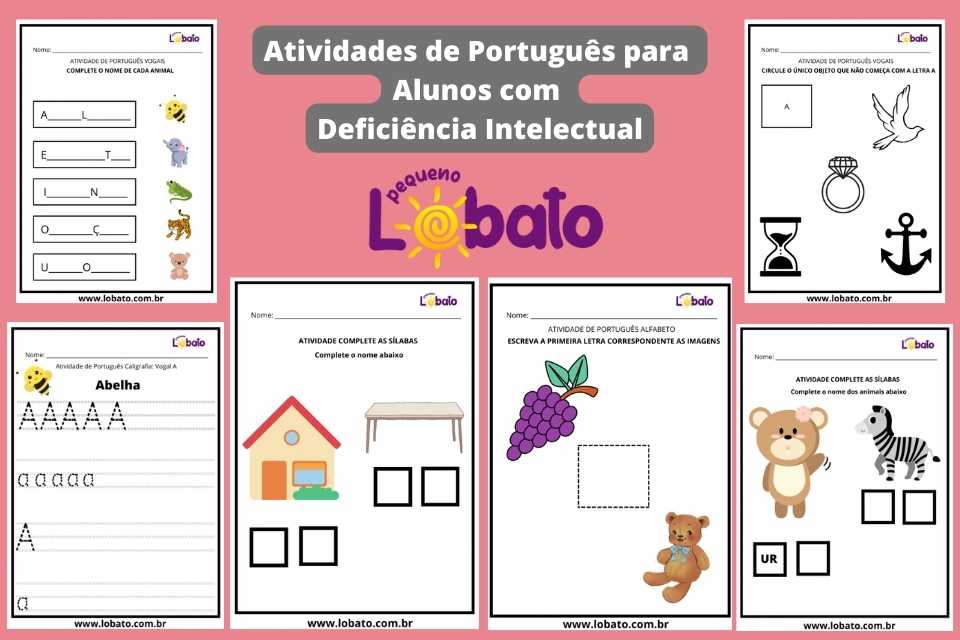 Atividades de Português para Alunos com Deficiência Intelectual