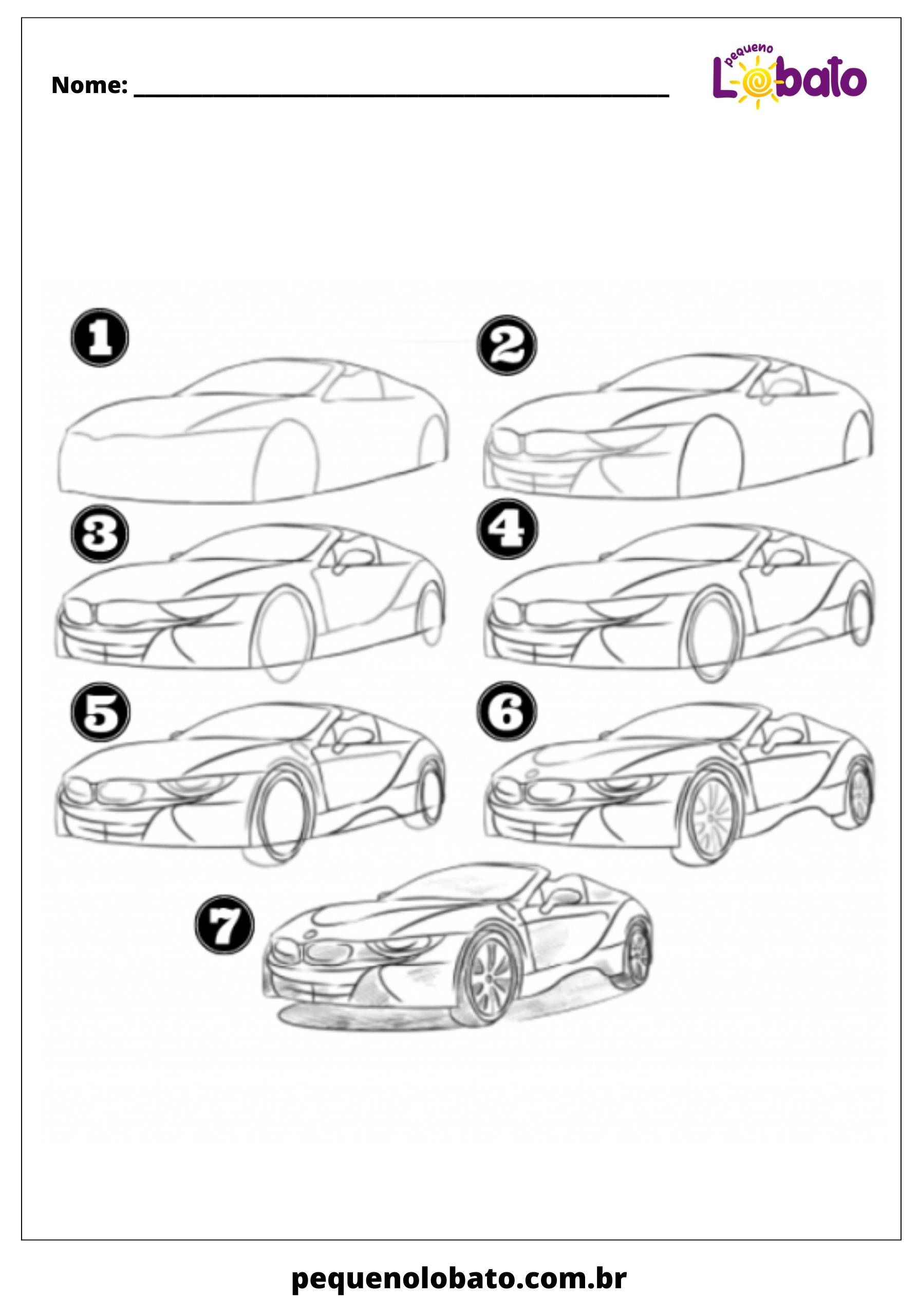 BMW para imprimir e desenhar