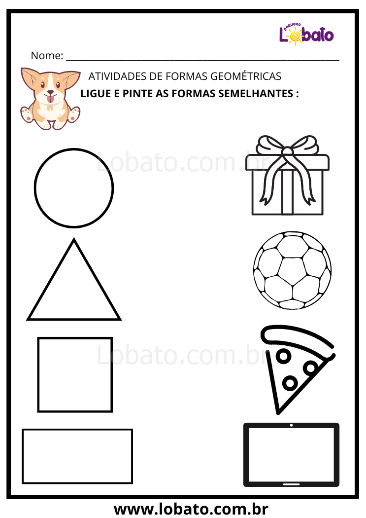 Atividade com Formas Geométricas para Imprimir