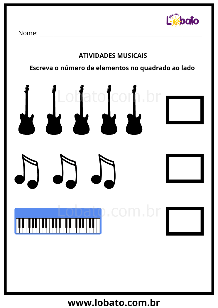 atividade para autismo musical para imprimir