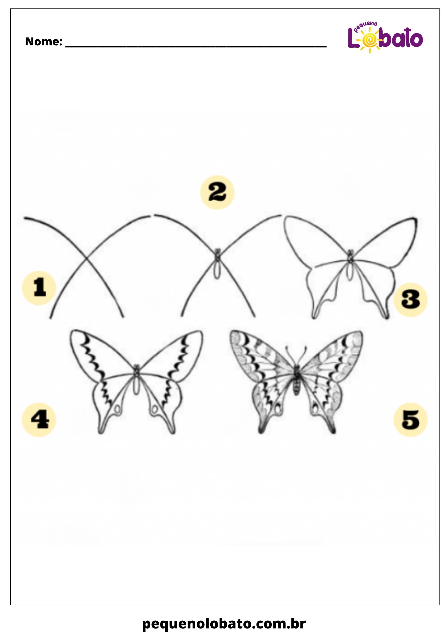 borboleta para imprimir e desenhar