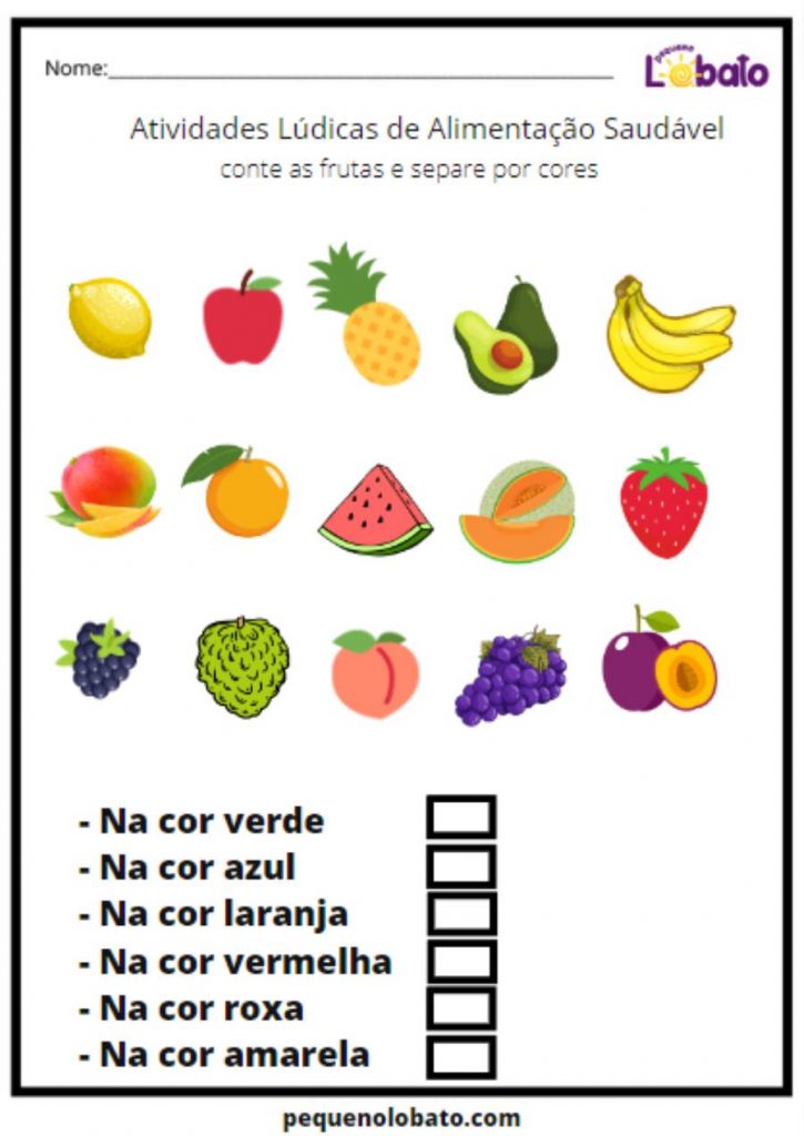 17 Atividades de Alimentação Saudável para Educação Infantil