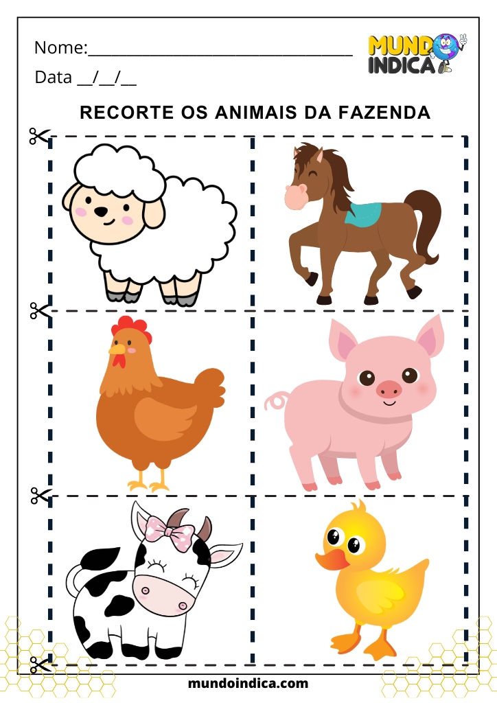 atividade de animais da fazenda para alunos com autismo para imprimir