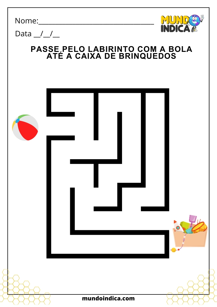 atividade de labirinto para alunos com autismo para imprimir