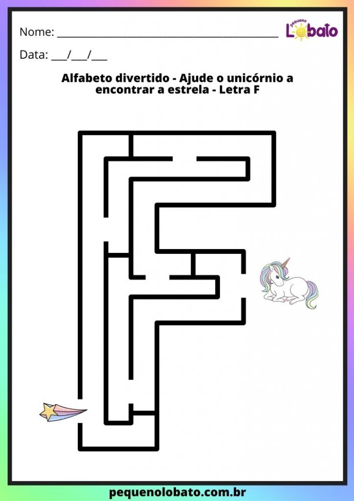 Atividades com a Letra F Maiúsculo em 2026