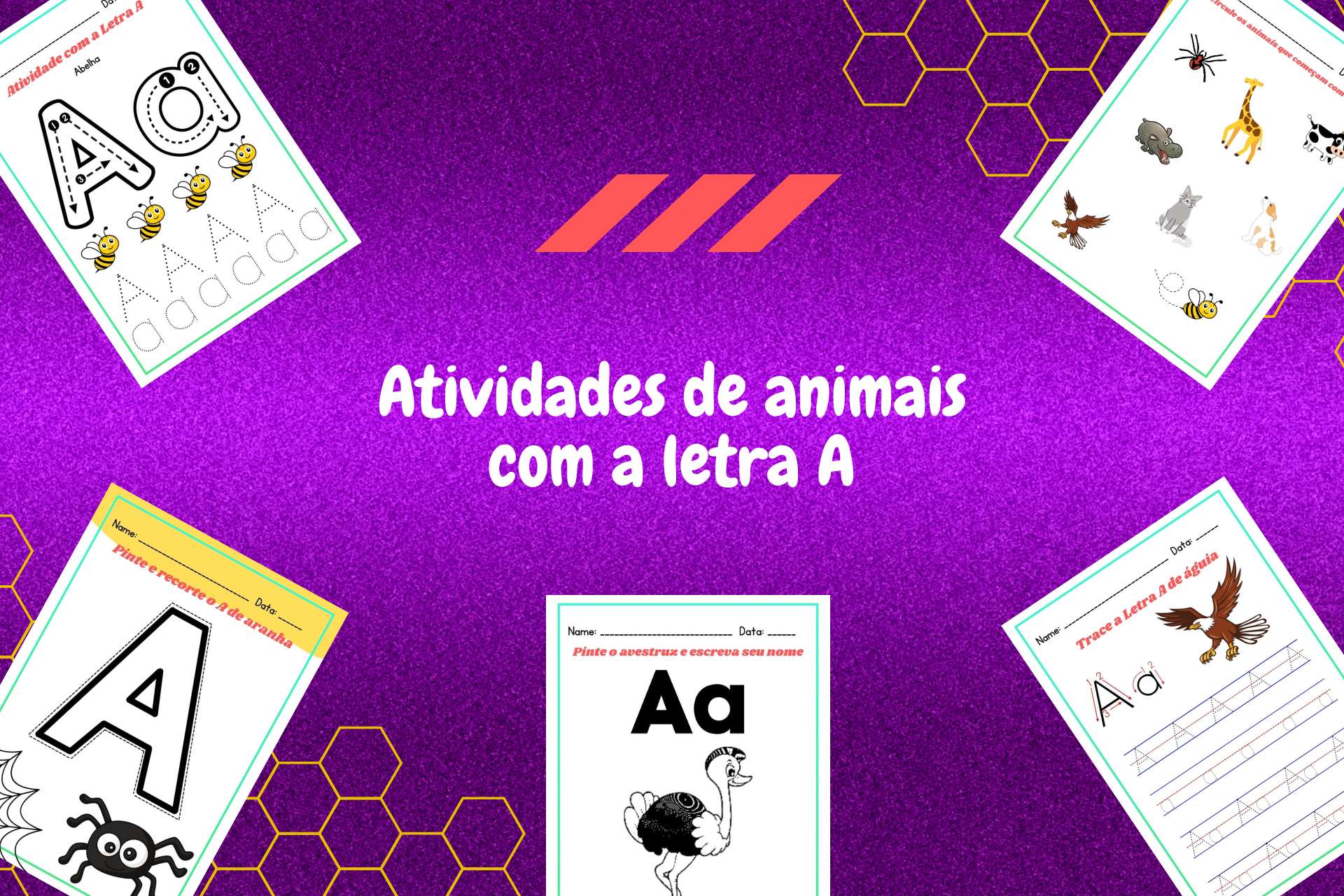 Atividades de animais com a letra A