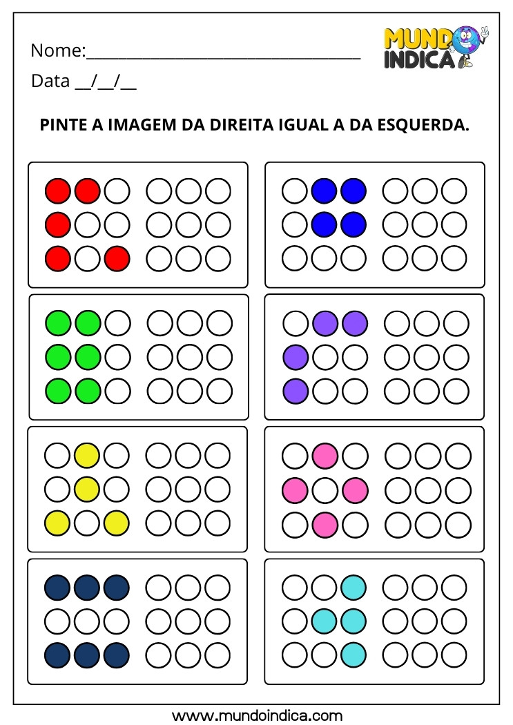 Atividade de Estimulação Cognitiva para 1 Ano para Imprimir