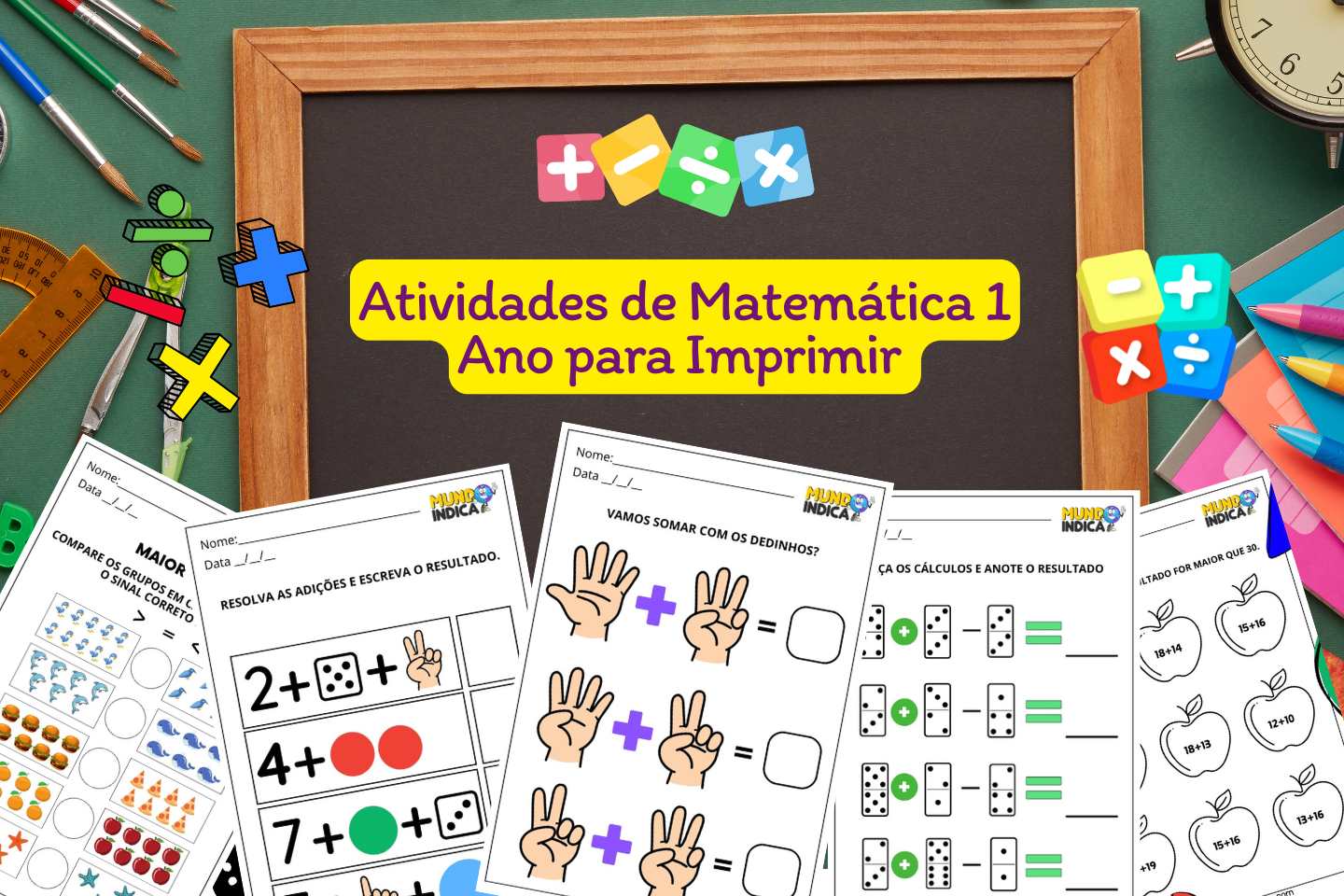Atividades de Matemática 1 Ano para Imprimir
