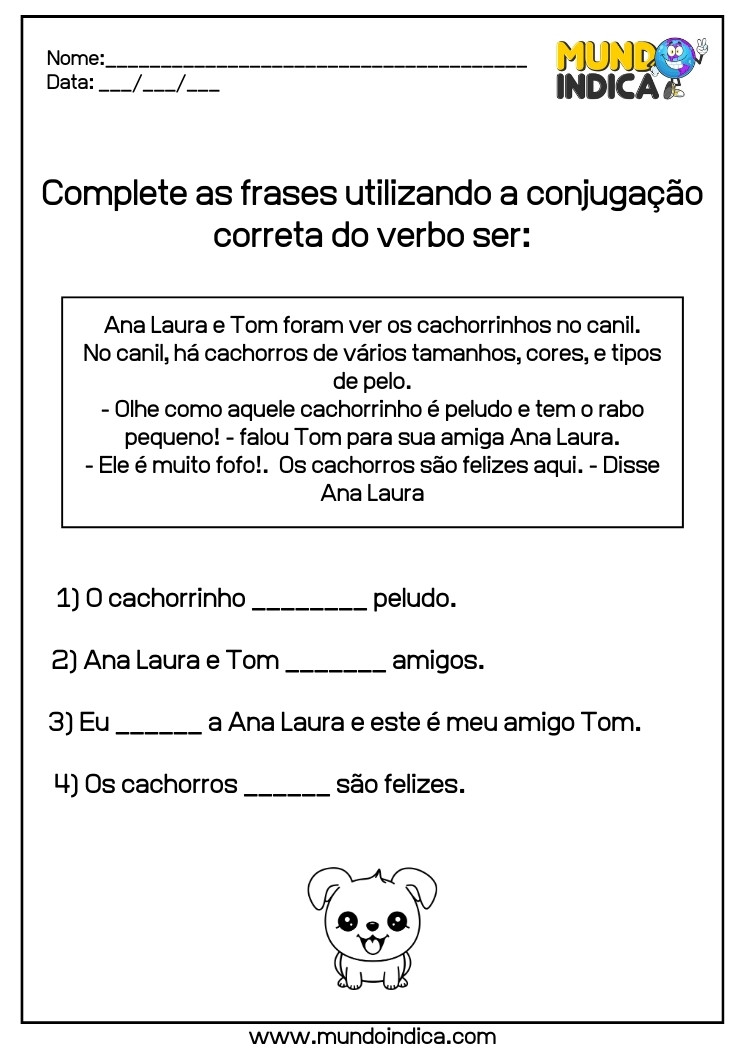 atividade de português complete as frases