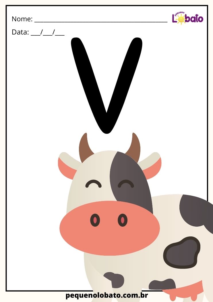 Letra V de vaca