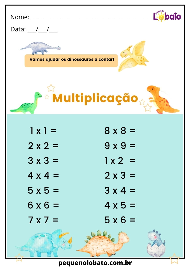 atividades de alfabetização matemática multiplicação para imprimir