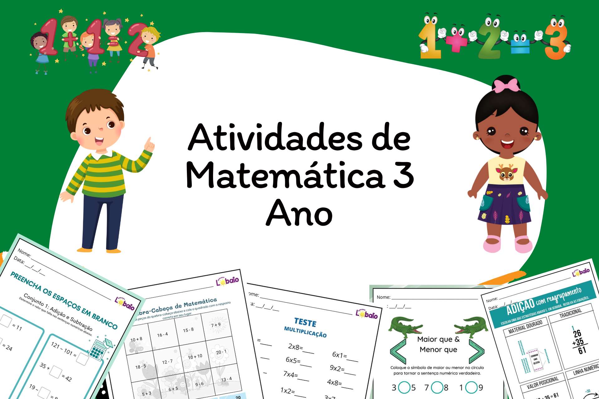 atividades de matemática 3 ano