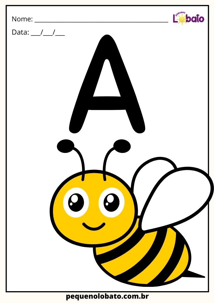 letra A de abelha
