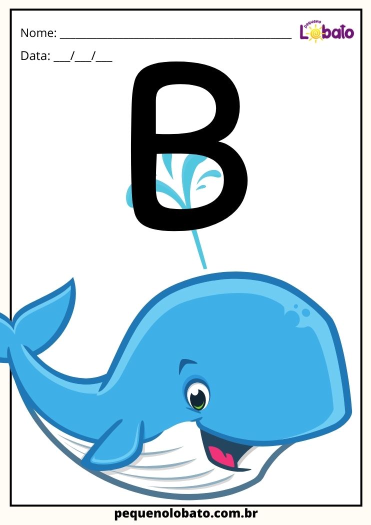 letra B de baleia