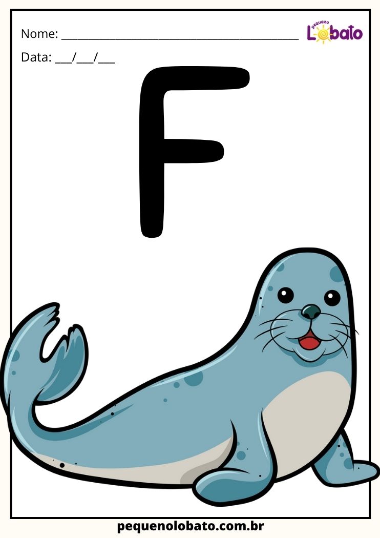 letra F de foca