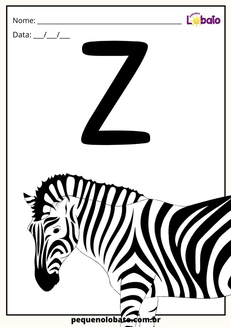 letra Z de zebra