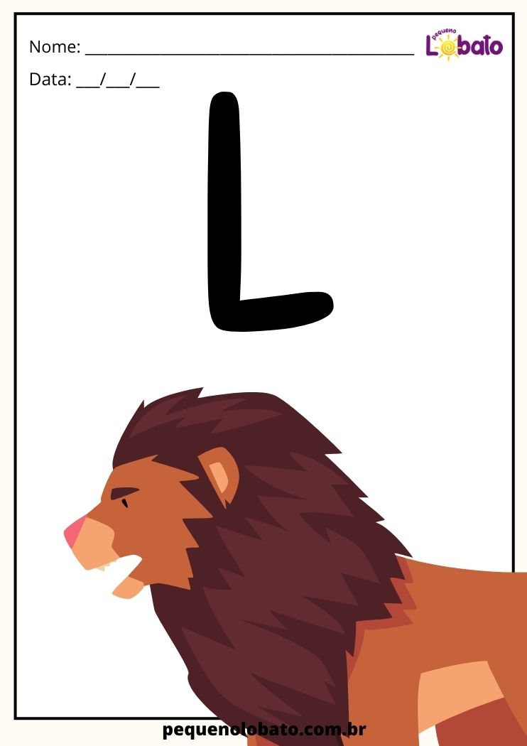 letra l de leão