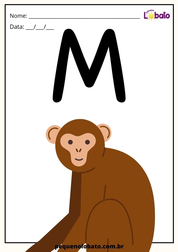 letra m de macaco