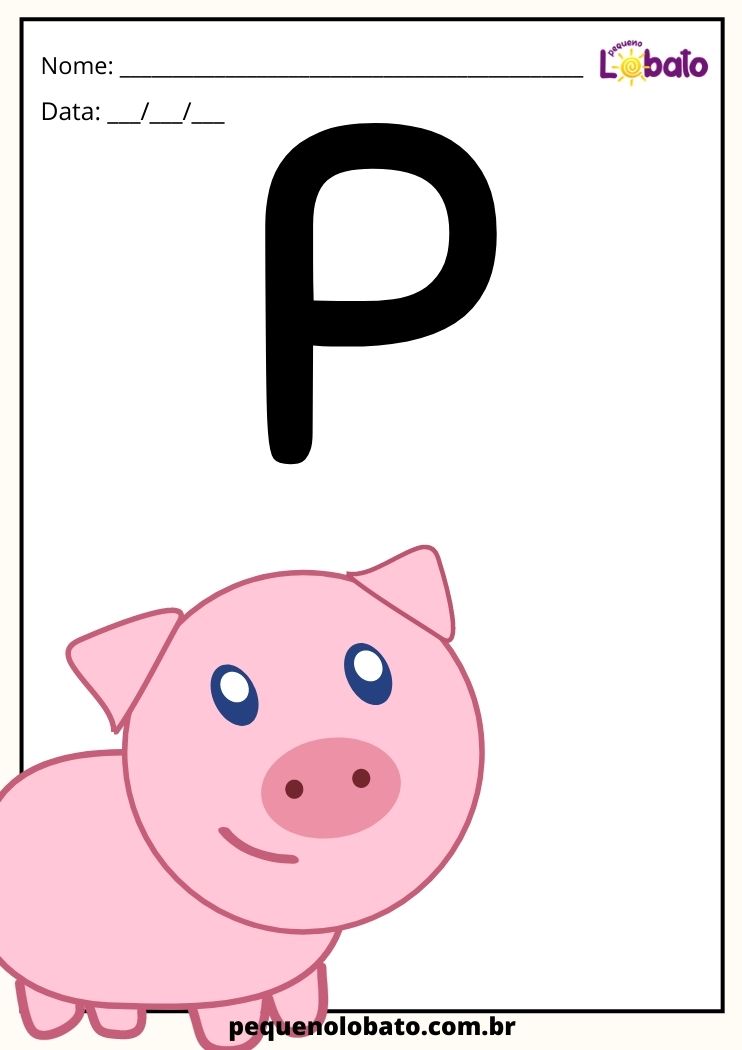 letra p de porco