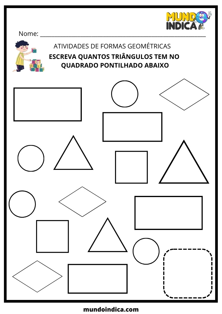 Atividade com Formas Geométricas para Crianças com TEA