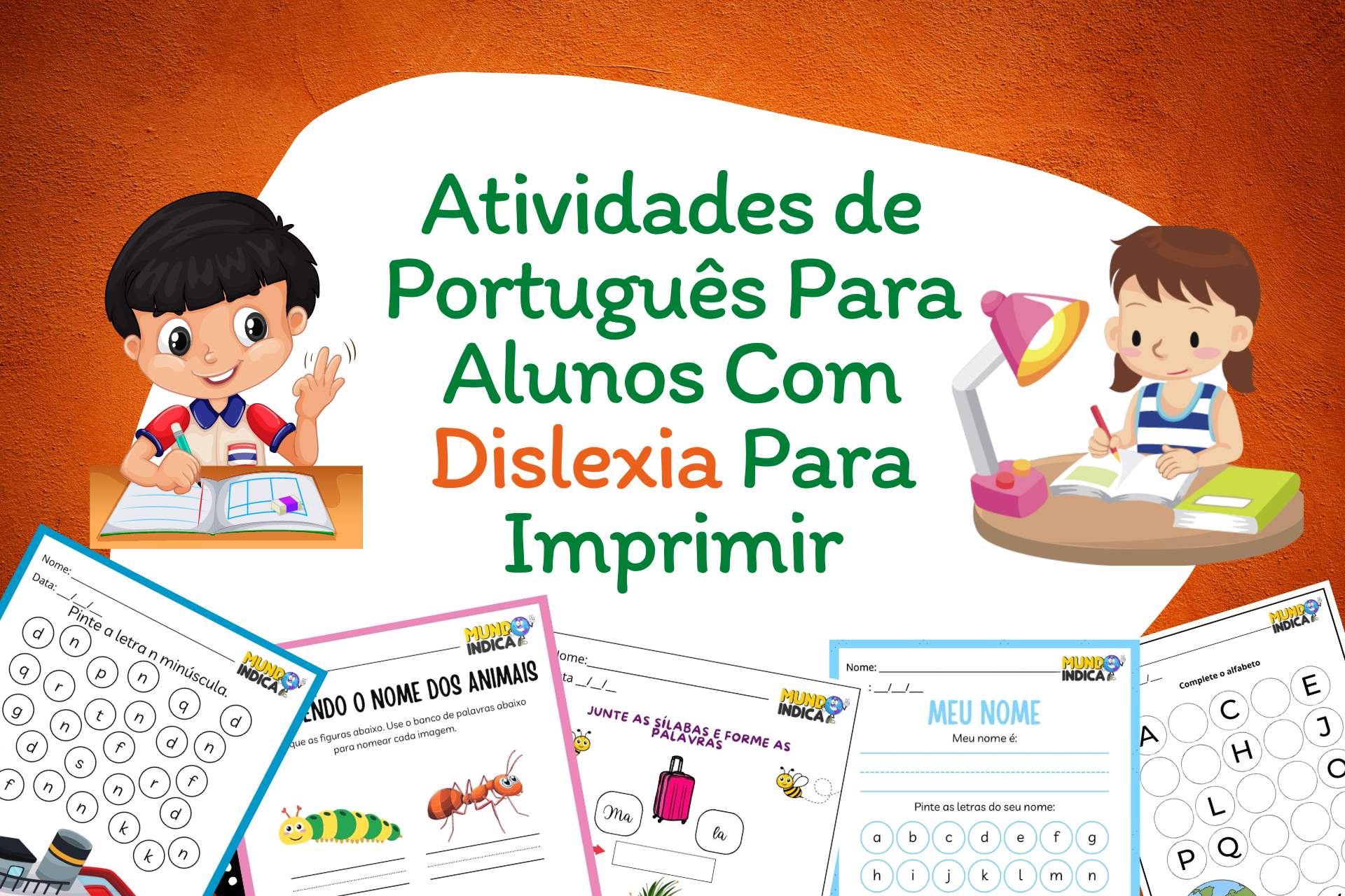 Atividades de Português para Alunos com Dislexia para imprimir