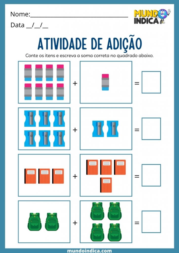 26 Atividades de Matemática para Alunos Especiais para imprimir