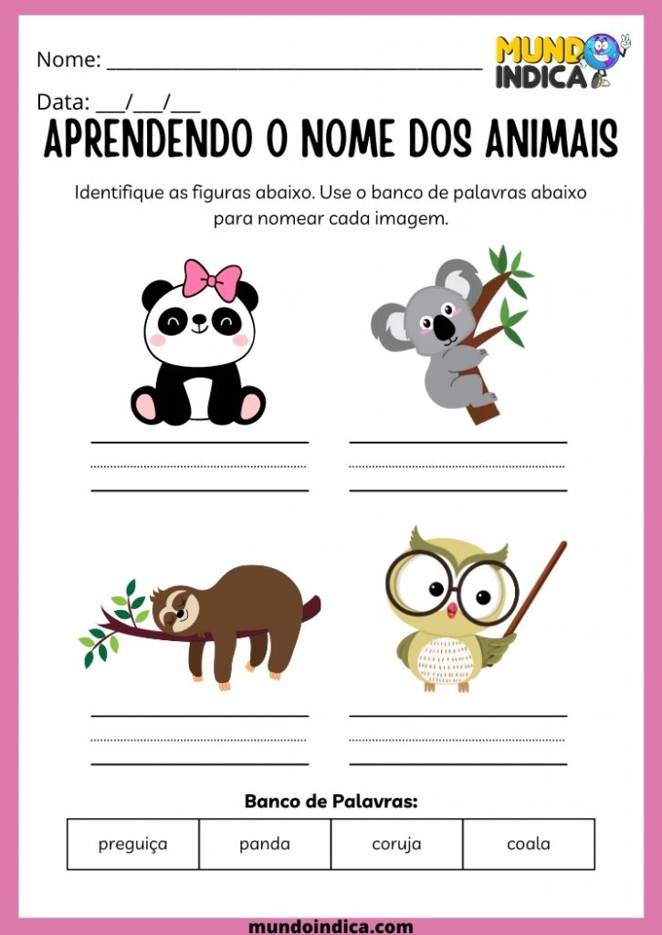 21 Atividades de Português para Alunos Especiais para imprimir