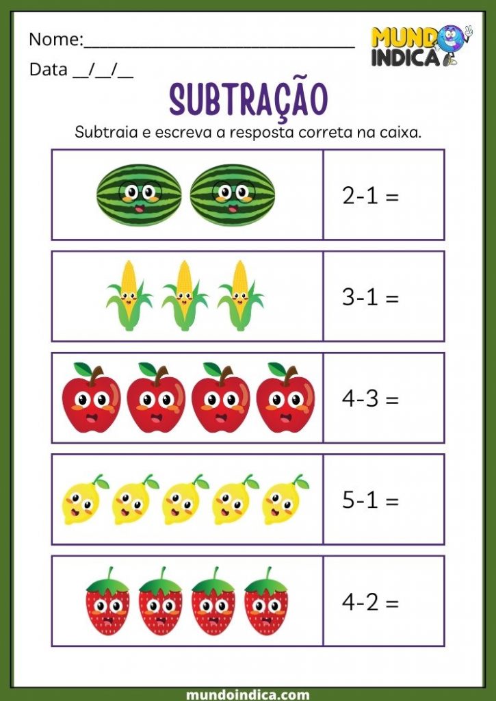 26 Atividades de Matemática para Alunos Especiais para imprimir