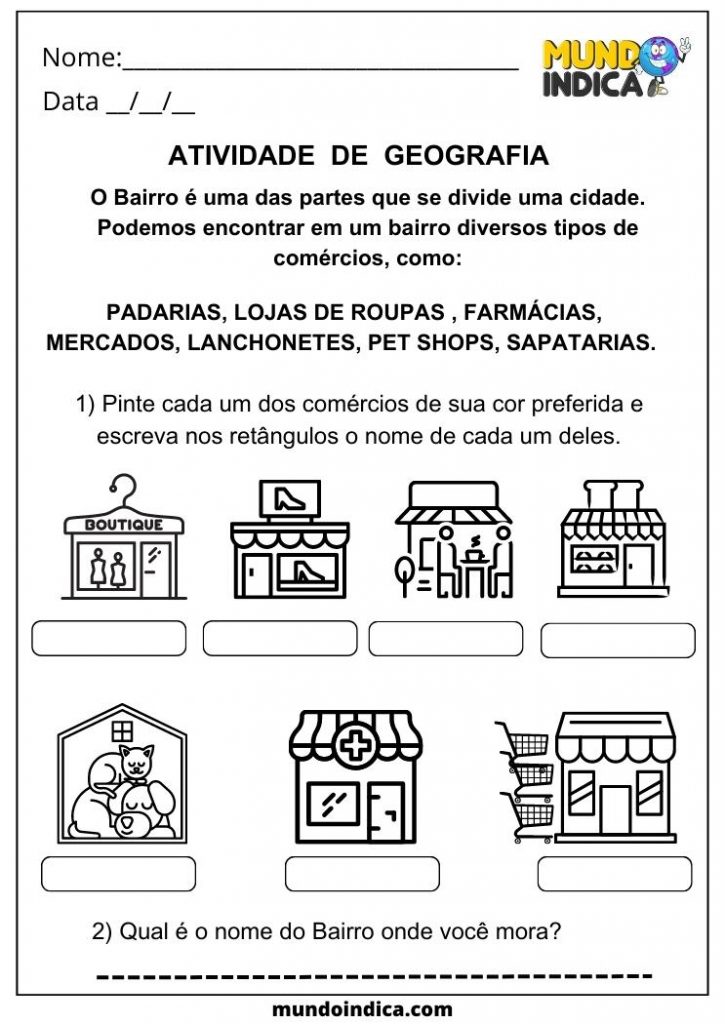 20 Atividades De Geografia