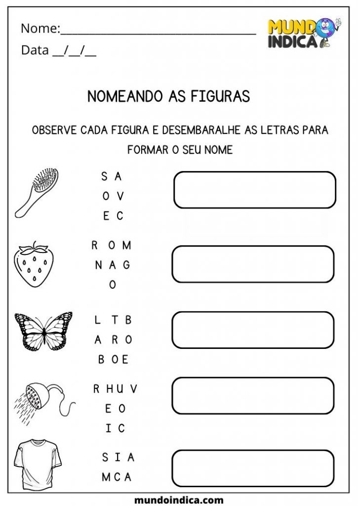20 Atividades de Português 1 ano do Ensino Fundamental