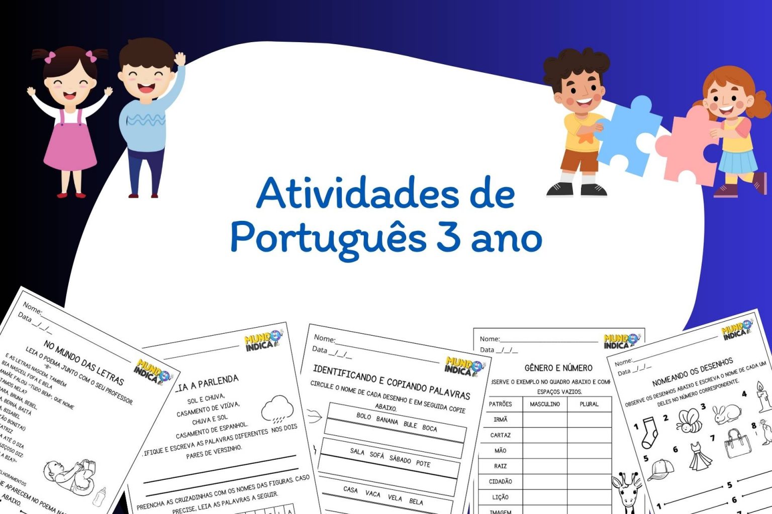 20 Atividades de Português 3 ano do Ensino Fundamental