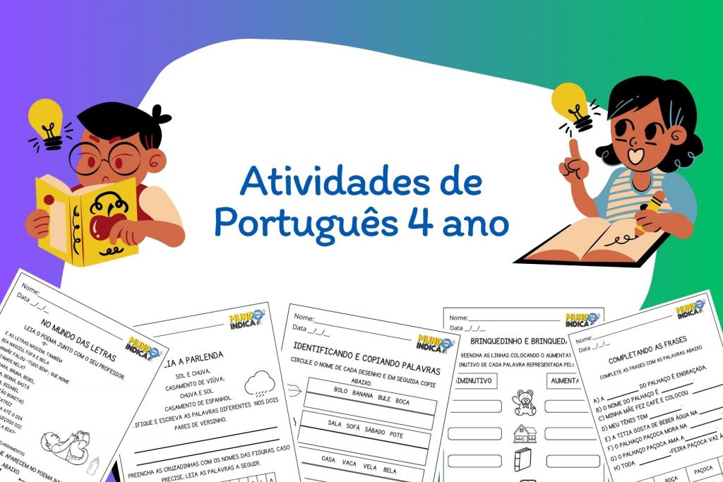 20 Atividades de Português 4 ano do Ensino Fundamental