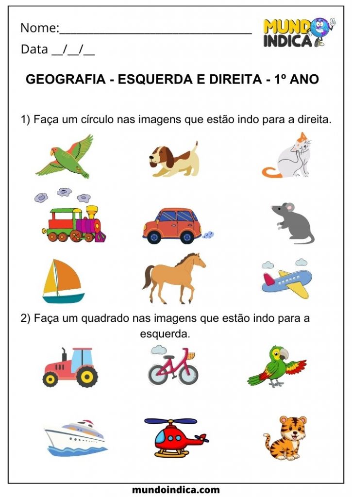 20 Atividades de Geografia para 1 ano Ensino Fundamental