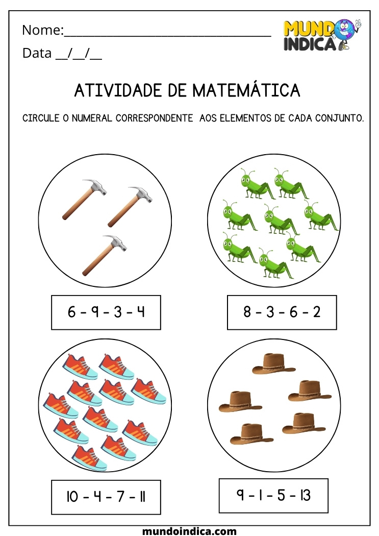 Atividade para crianças com TOD de matemática