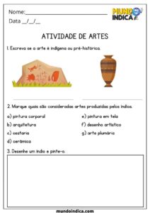 20 Atividades de Artes 5 Ano Fundamental para Imprimir