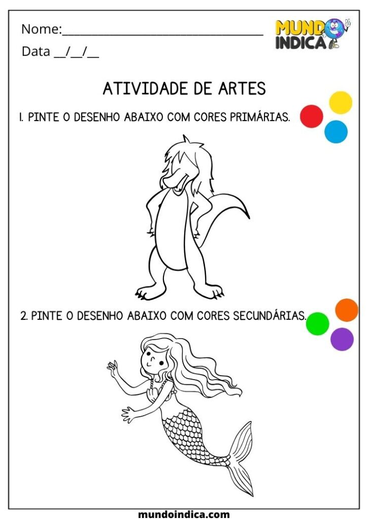 20 Atividades de Artes 5 Ano Fundamental para Imprimir